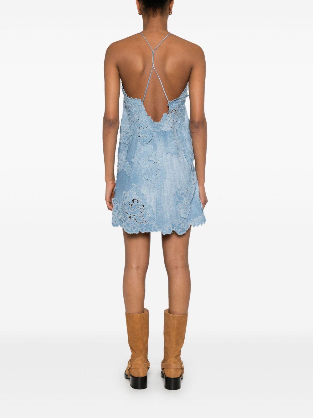 floral-appliqué mini dress Product Image