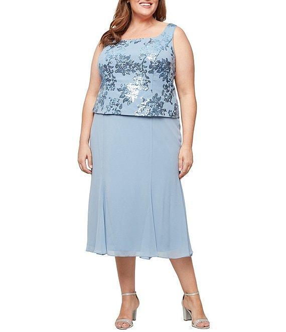 Alex Evenings Plus Size 2-Piece Sequin Jacket Dress Product Image