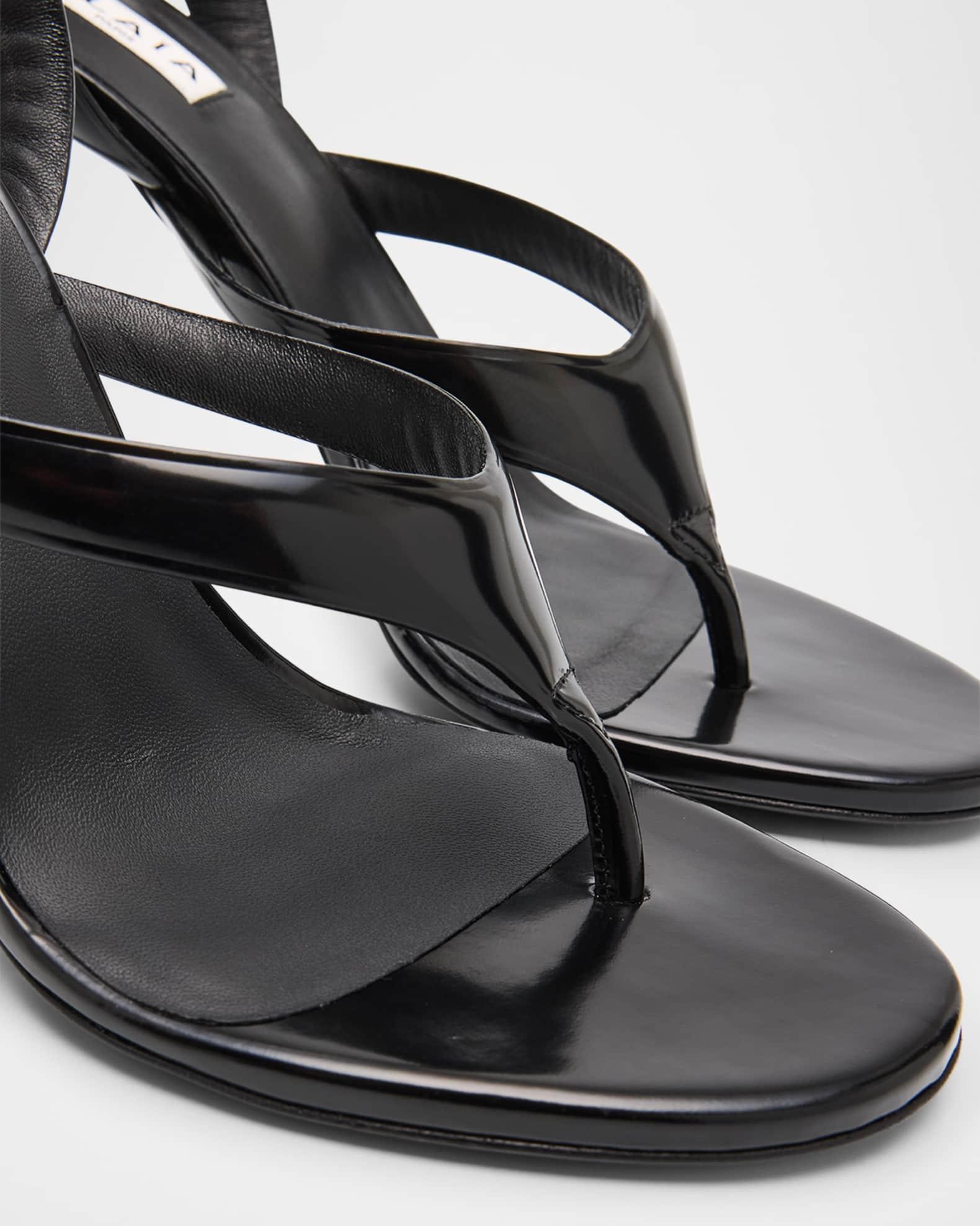 Leather Thong Slingback Sandals Product Image