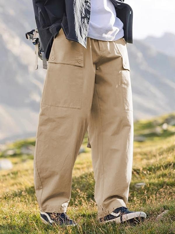 Men's Large Pocket Casual Wide Leg Pants Product Image