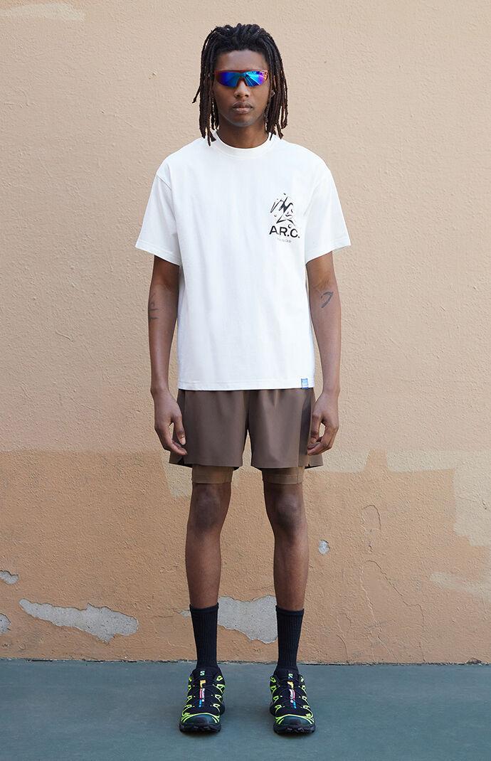 Active Brown Mesh Running Shorts Product Image