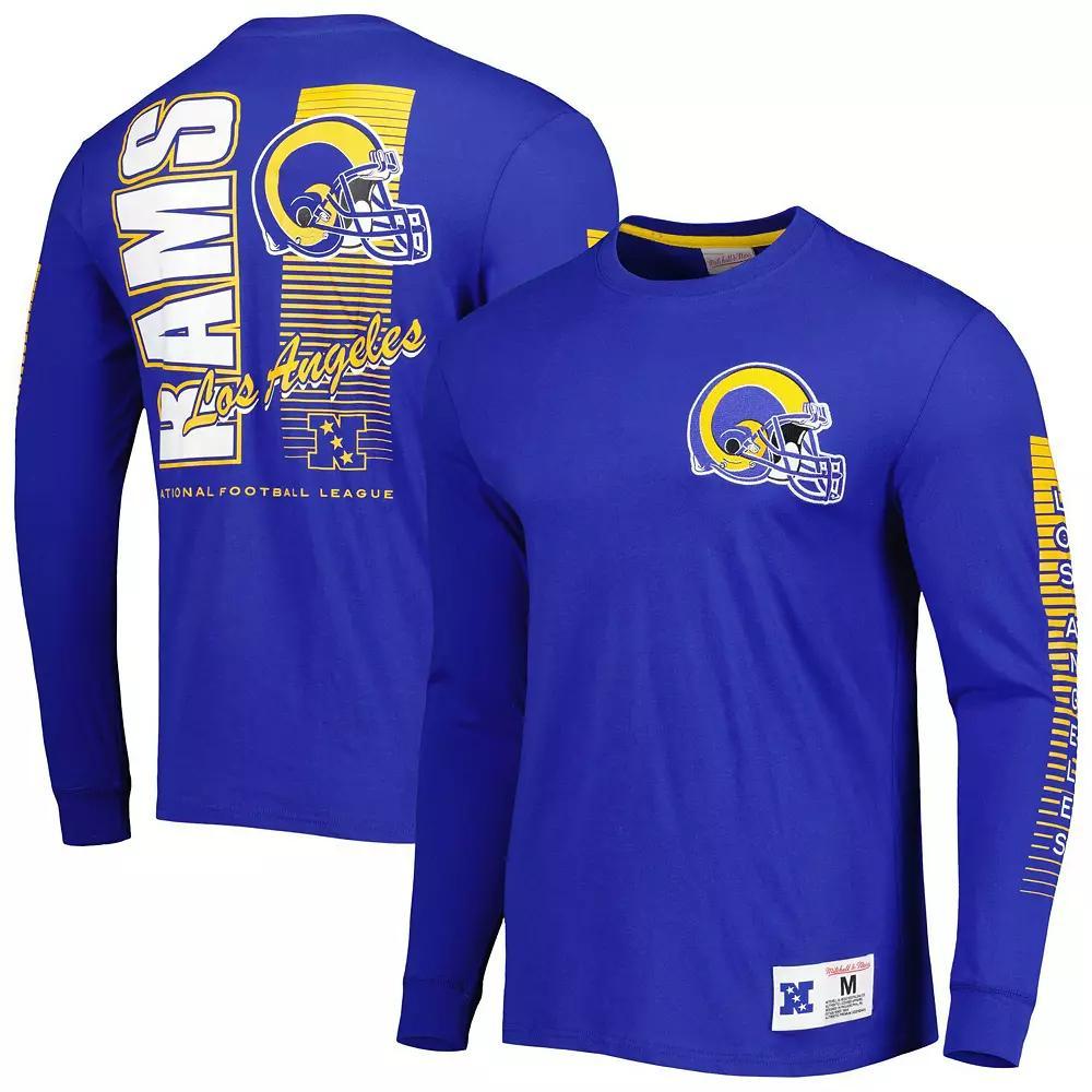 Men's Mitchell & Ness Royal Los Angeles Rams Fashion Long Sleeve T-Shirt, Size: Small, Blue Product Image