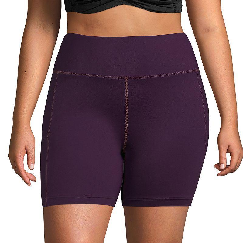 Plus Size Lands End 6 Thigh-Minimizer Swim Shorts, Womens Product Image