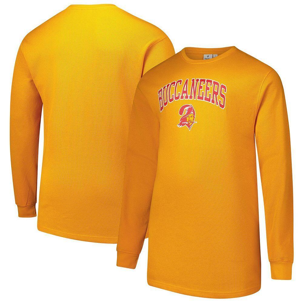 Men's Fanatics Orange Tampa Bay Buccaneers Big & Tall Throwback Thermal Long Sleeve T-Shirt,  Product Image