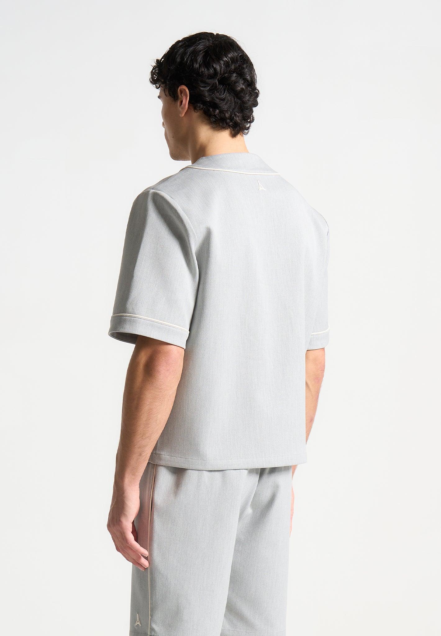 Signature Boxy Baseball Shirt - Grey Male Product Image