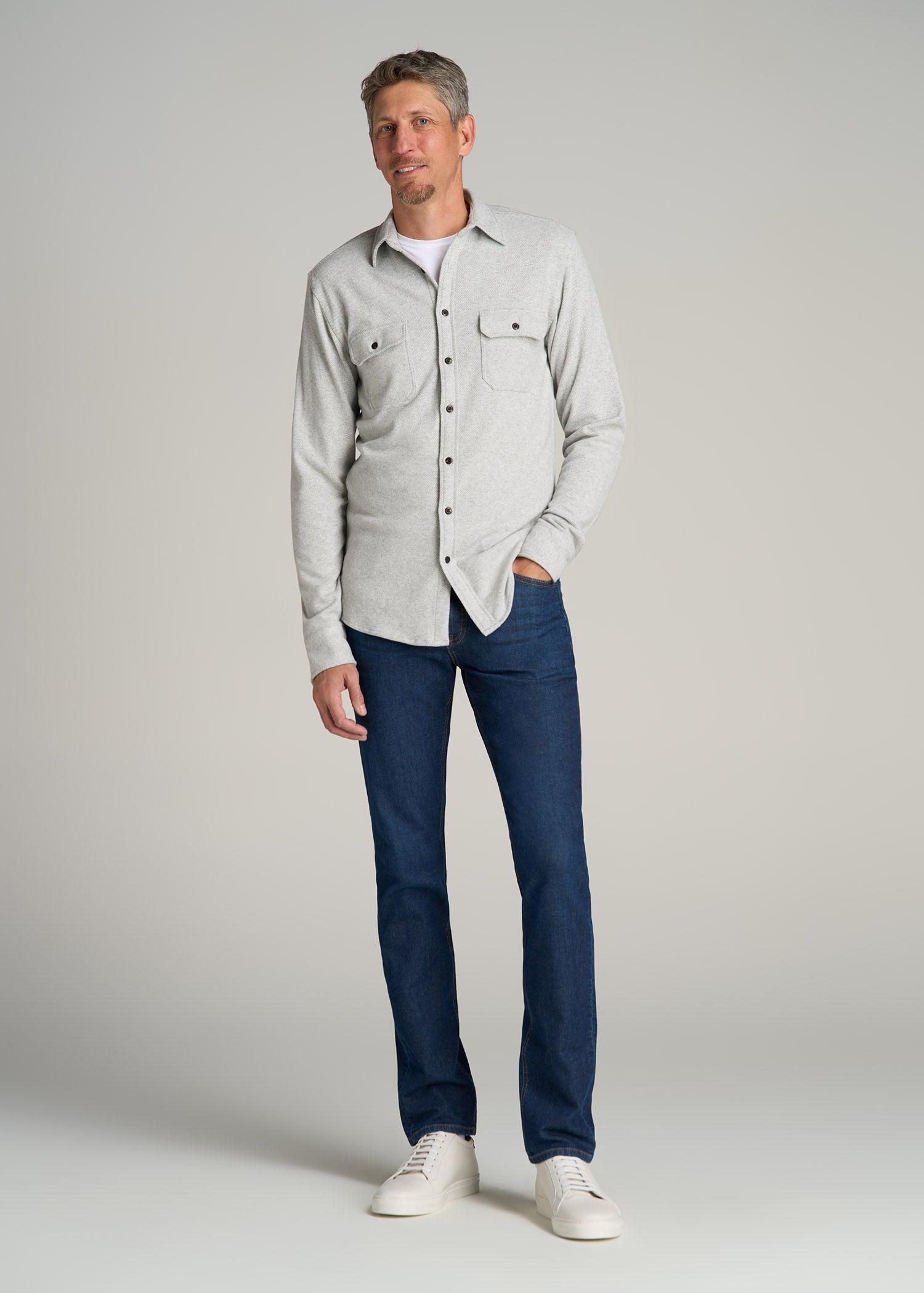 Dylan SLIM-FIT Fleeced Jeans for Tall Men in Colorado Blue Wash Product Image