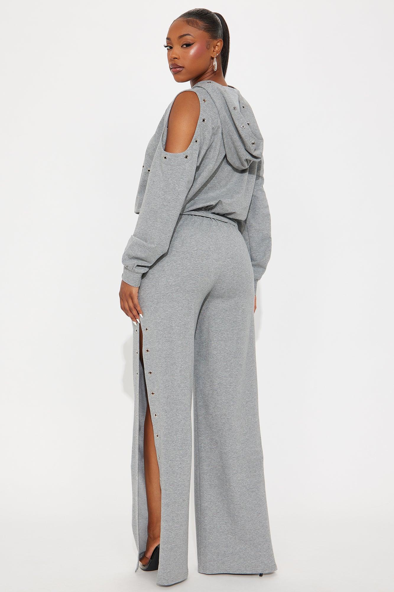 Giselle Grommet Pant Set - Heather Grey Female Product Image