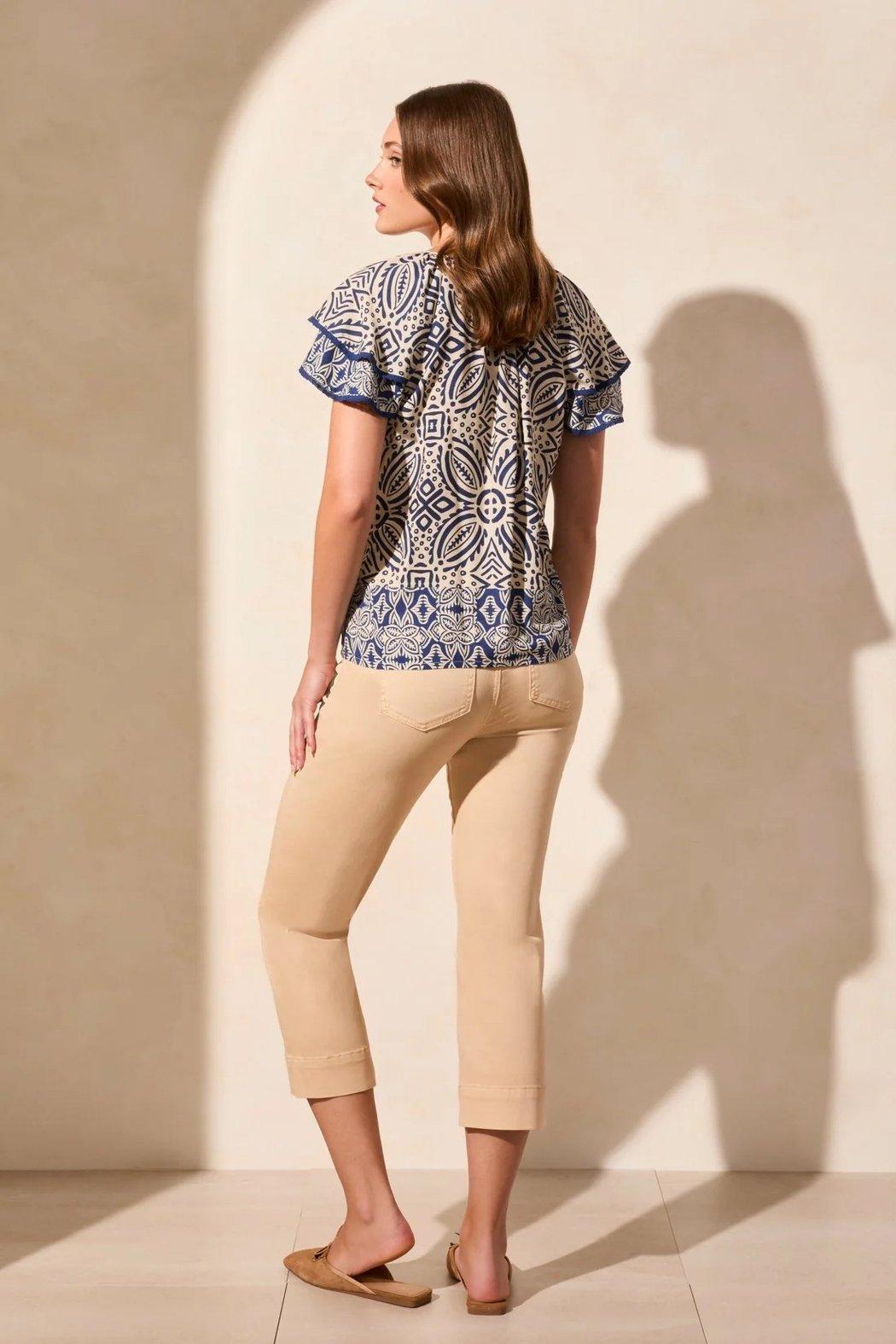 Crew Neck Blouse/Flutter Product Image