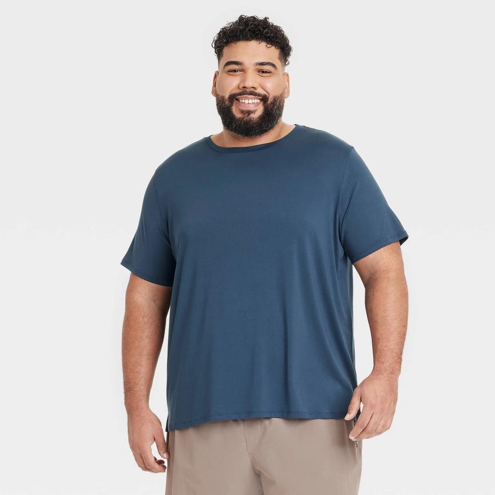 Mens Big Short Sleeve Performance T-Shirt - All In Motion Blue 3XL Product Image