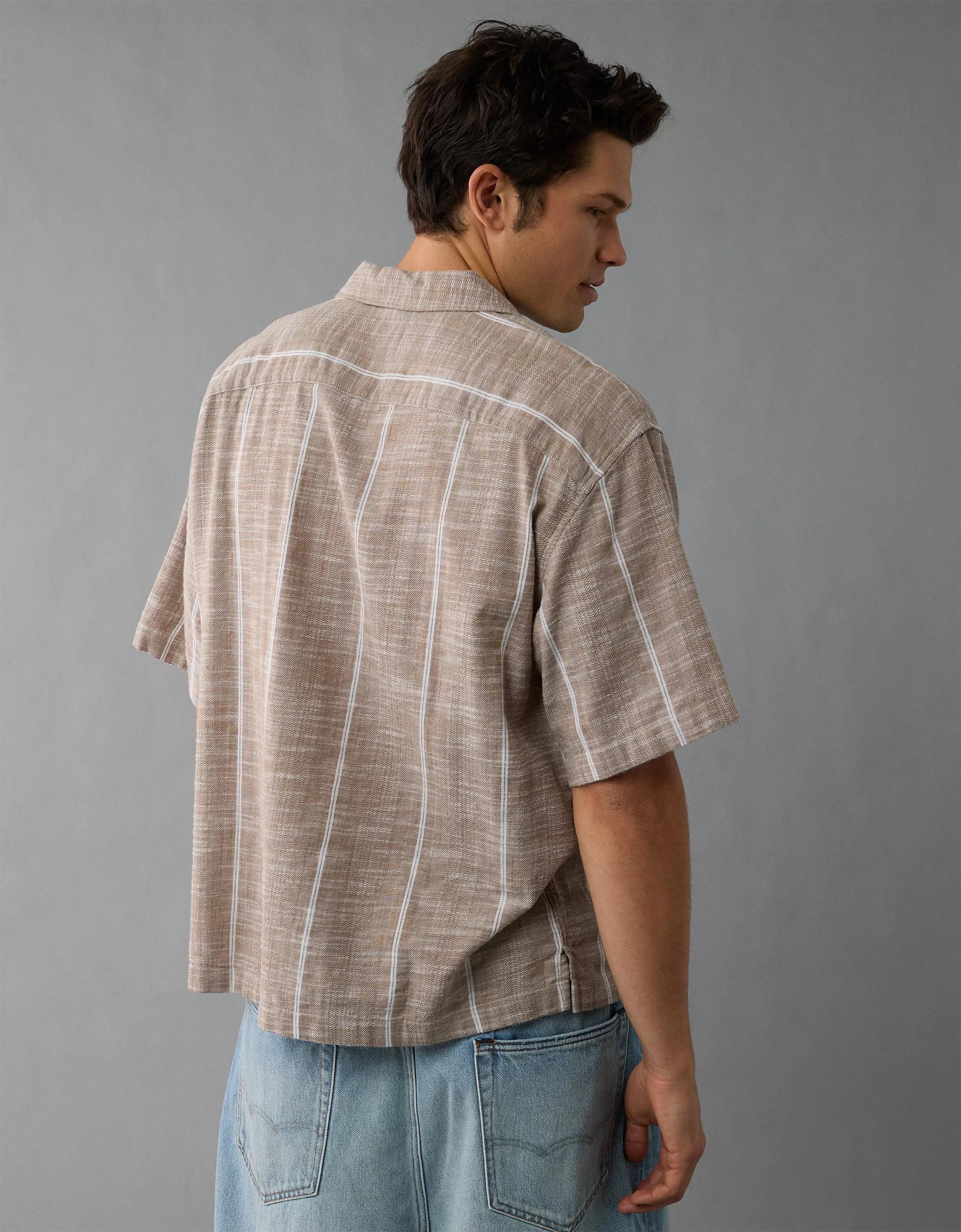 AE Poolside Striped Button-Up Shirt Product Image