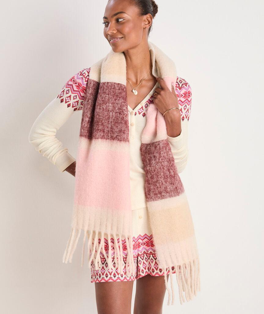 Oversized Plush Wool-Blend Scarf Product Image