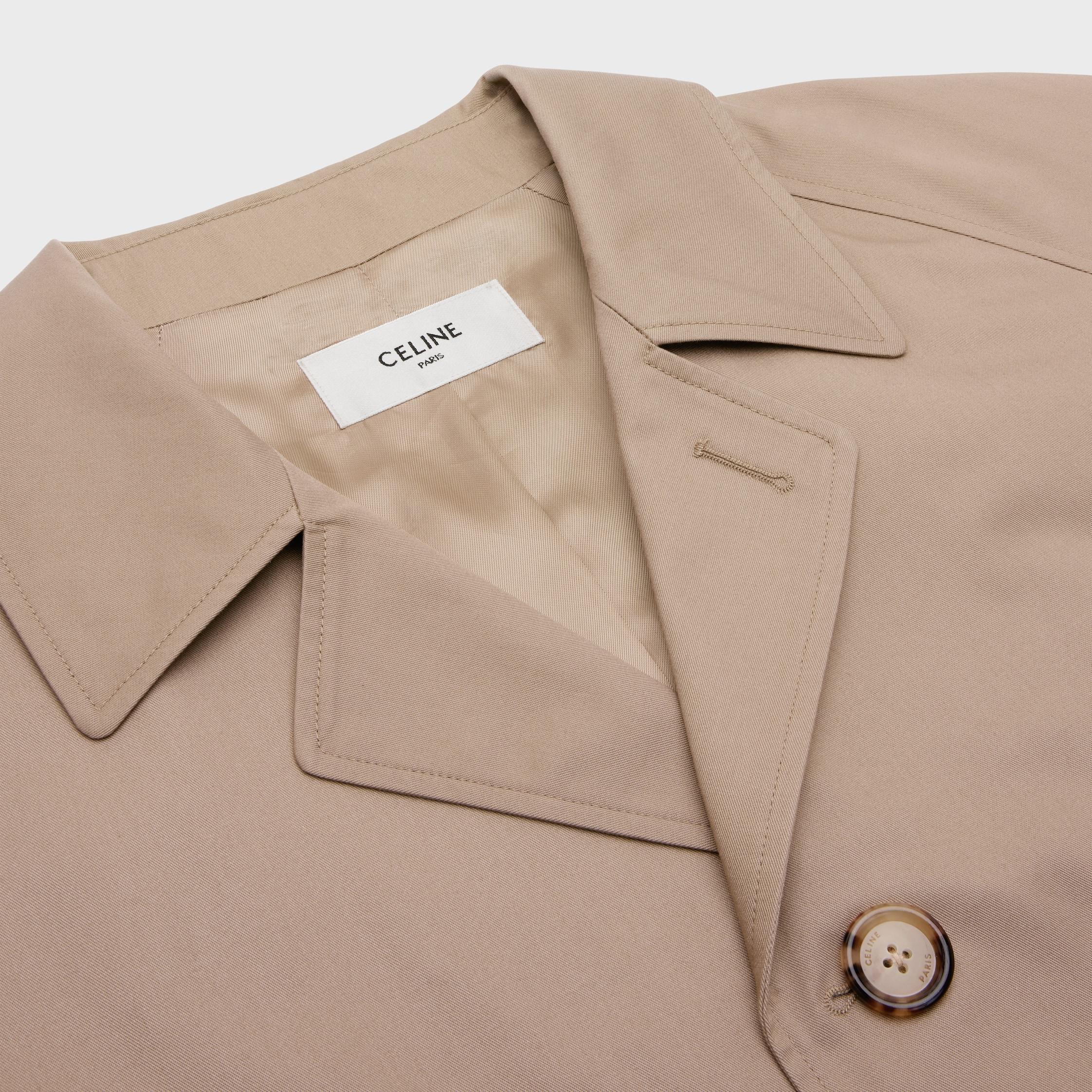 oversized mac coat in technical cotton Product Image