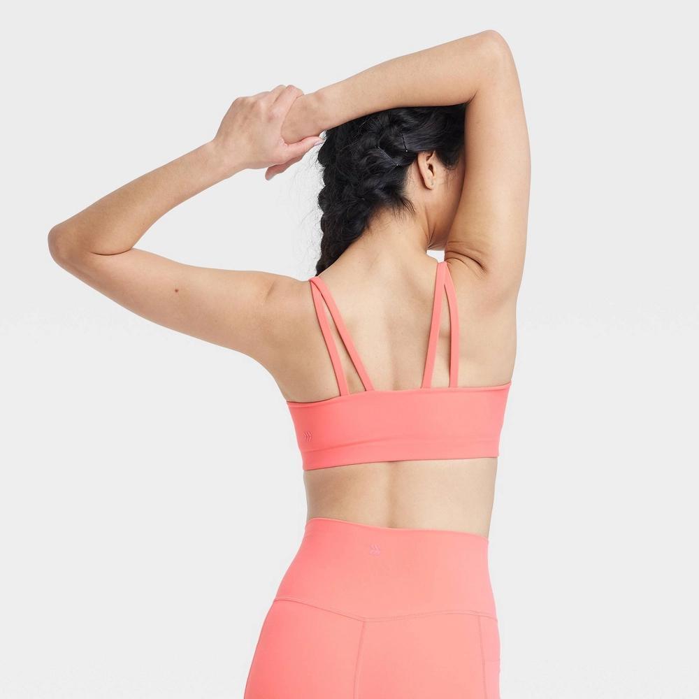 Womens Everyday Soft Light Support Strappy Sports Bra - All In Motion Light Red XS Product Image