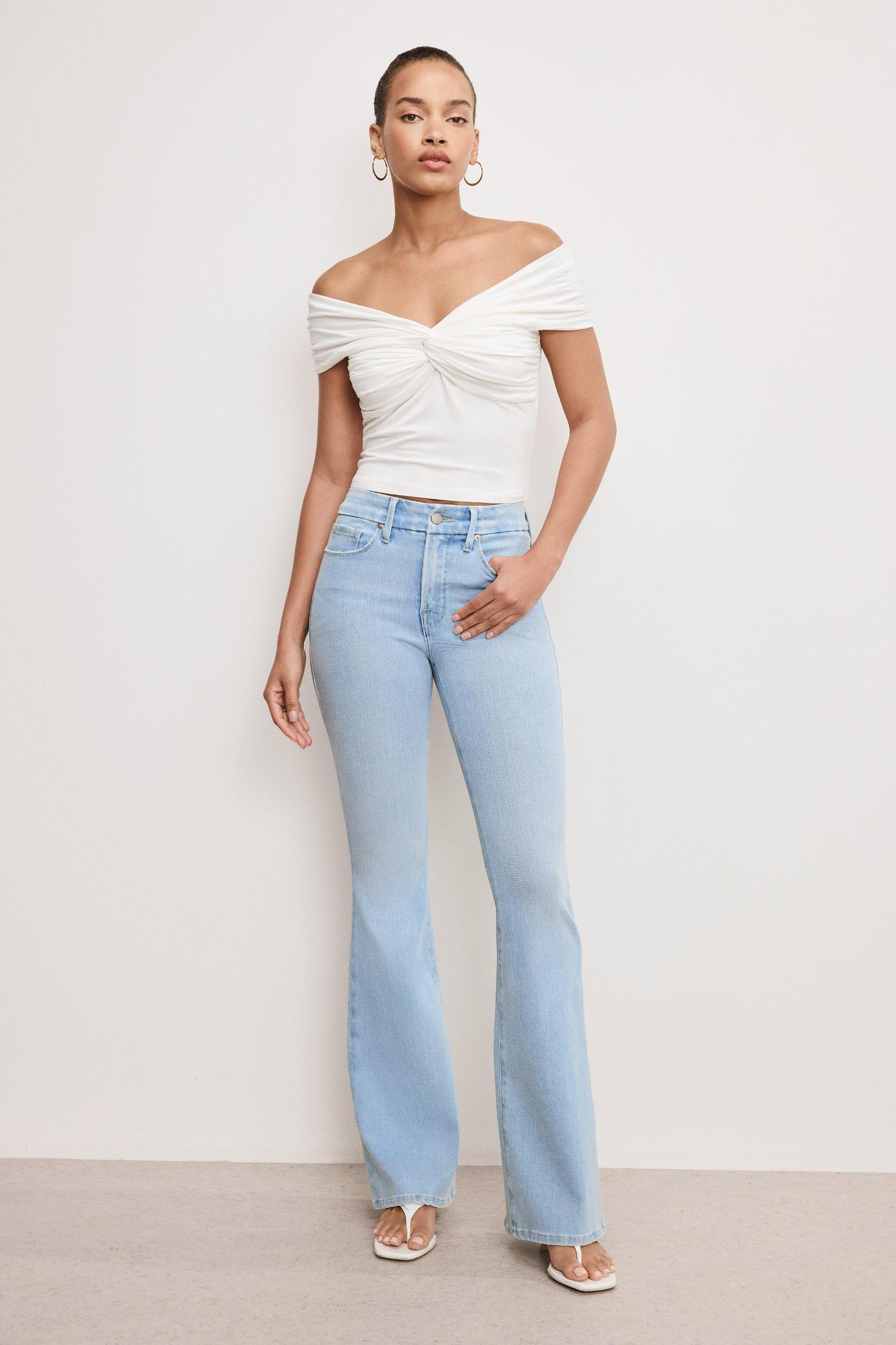 SOFT TECH GOOD LEGS FLARE JEANS | INDIGO841 Product Image