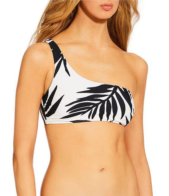 GB Leaf Print Extra High Leg Scoop Front Swim Bottom Product Image