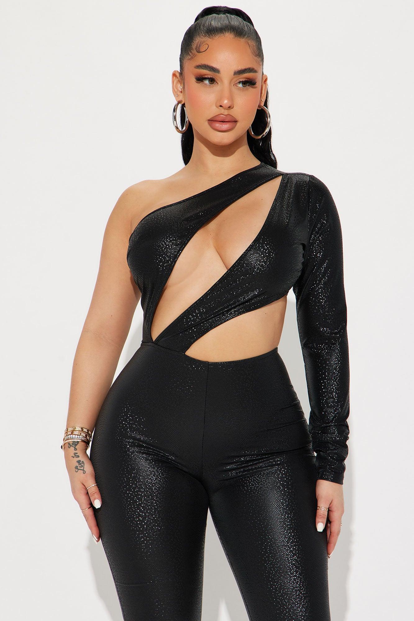 Breaking Point Faux Leather Jumpsuit - Black Product Image