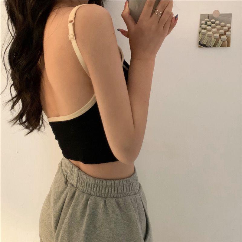 Contrast Trim Cropped Camisole Top Product Image