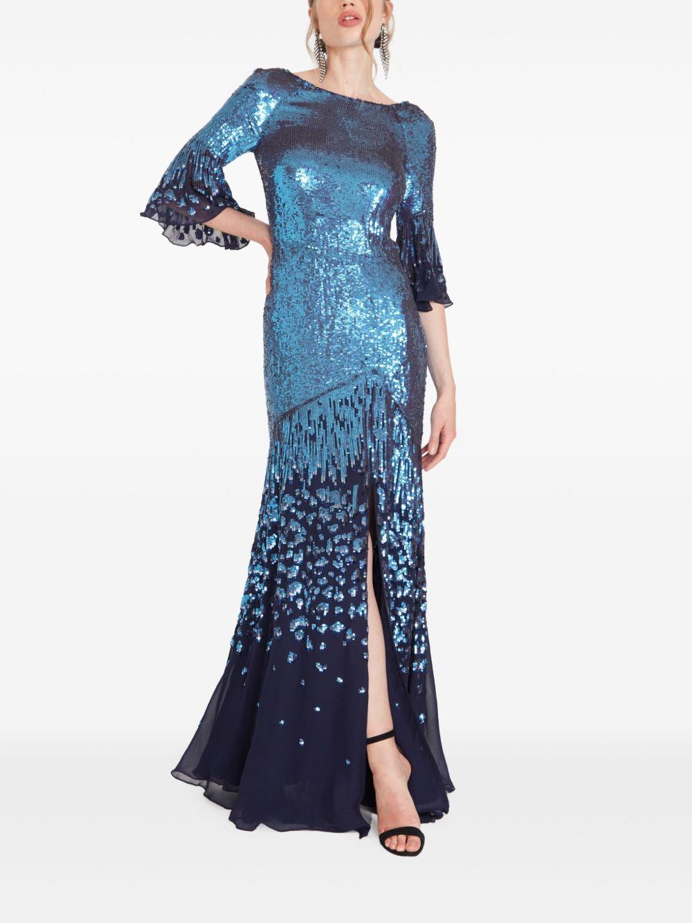 Celestial sequin-embellished evening dress Product Image