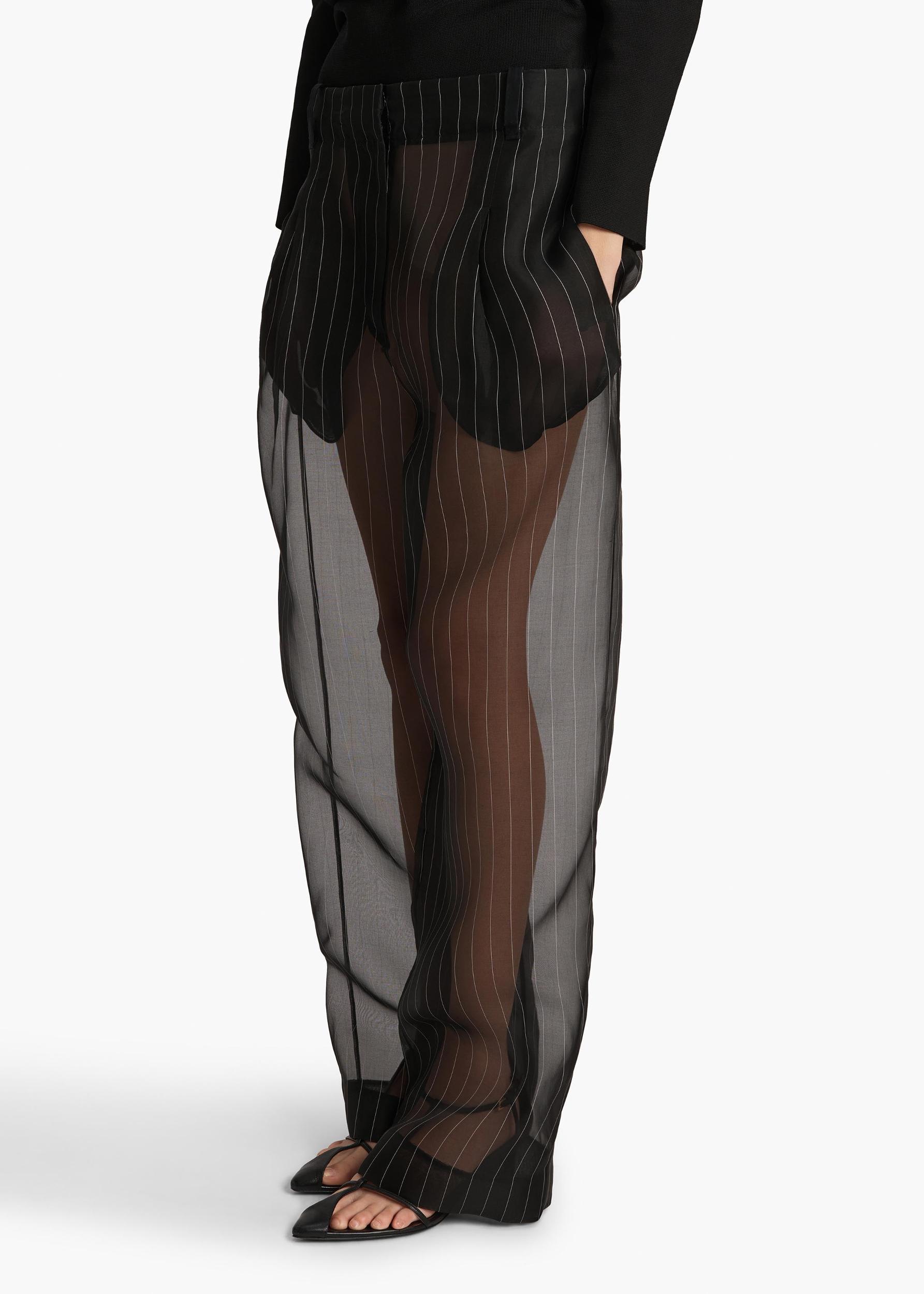 Lenton Pant in Black with White Stripe Product Image