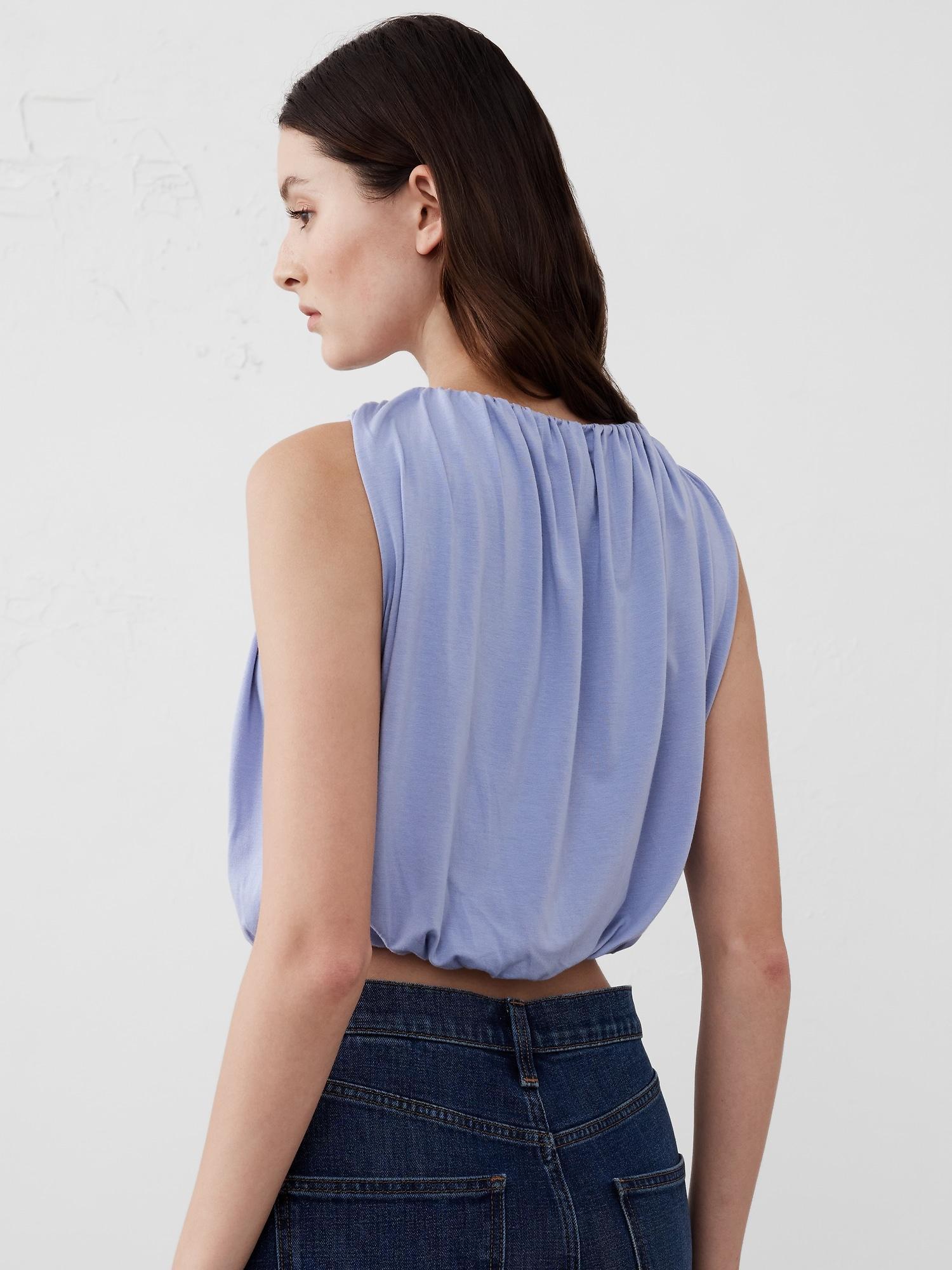 Drapey Shirred Bubble Top Product Image