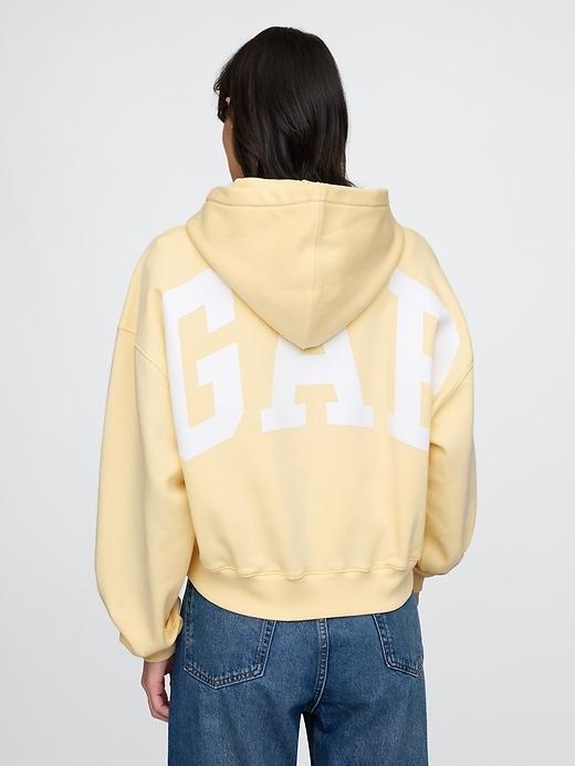 VintageSoft Arch Logo Cropped Hoodie Product Image