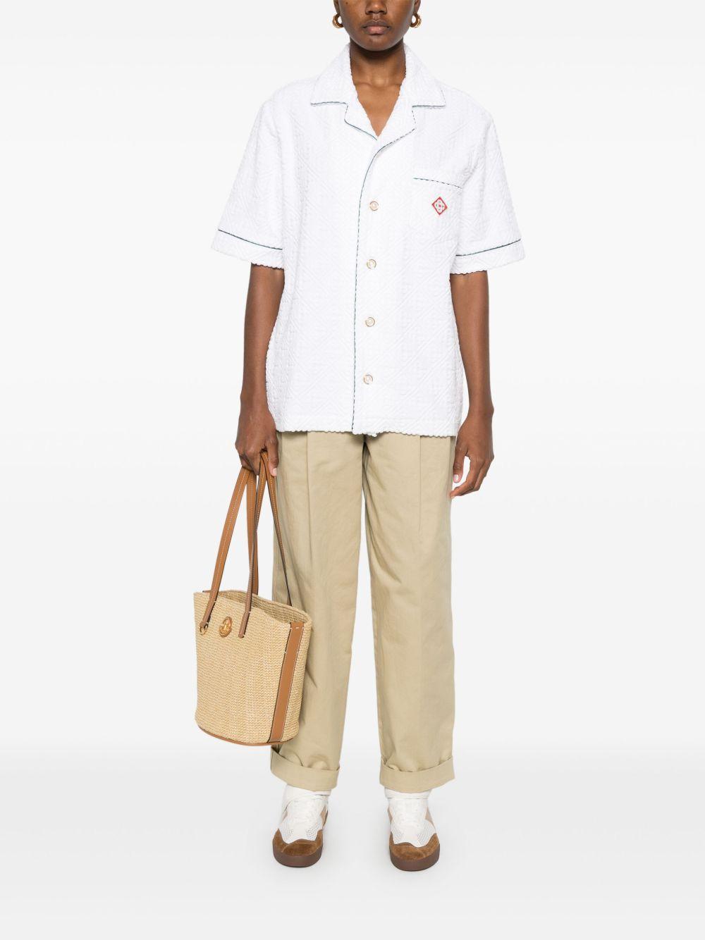 monogram-embossed towelling shirt Product Image