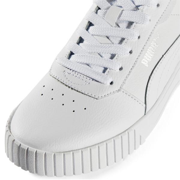 PUMA Carina 2.0 Women's Sneakers in White/Silver Product Image