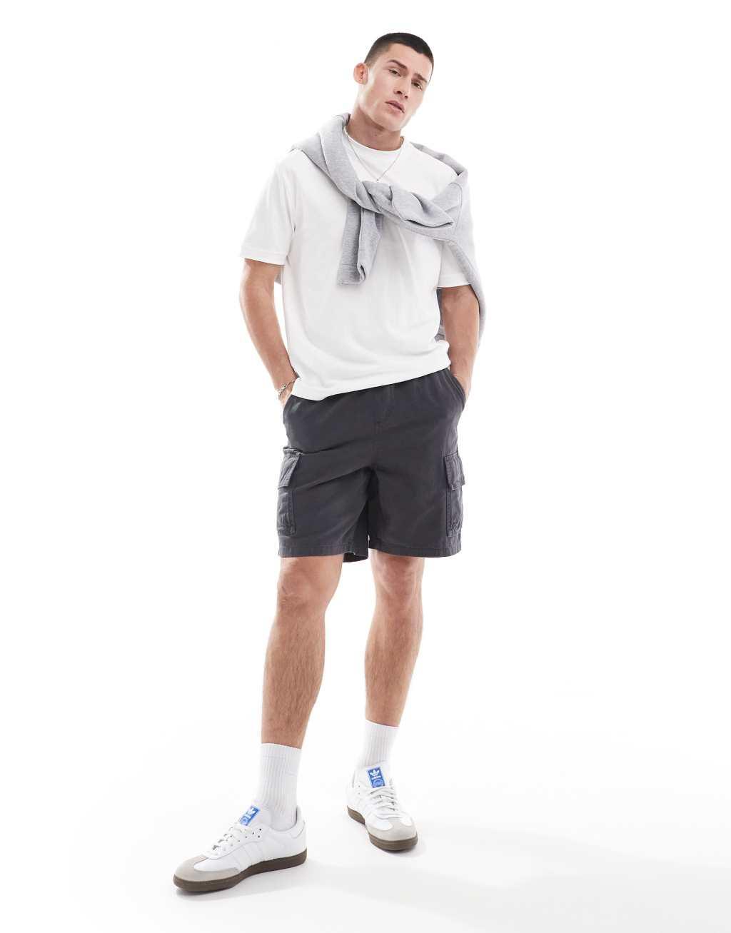 ASOS DESIGN cargo short in black Product Image