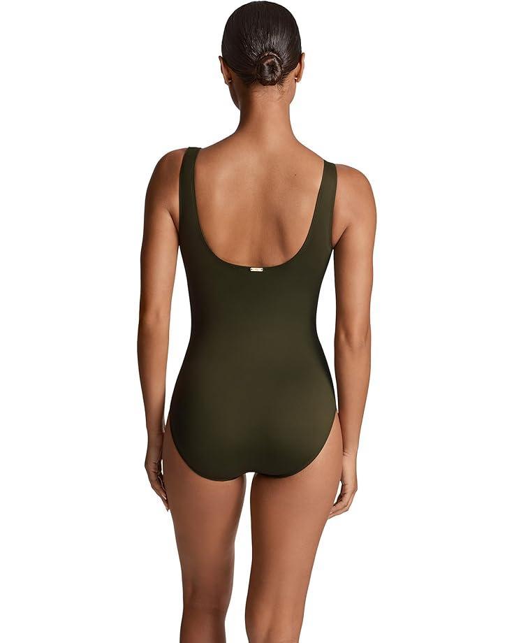 Pearl Over the Shoulder Cross Front One-Piece Product Image