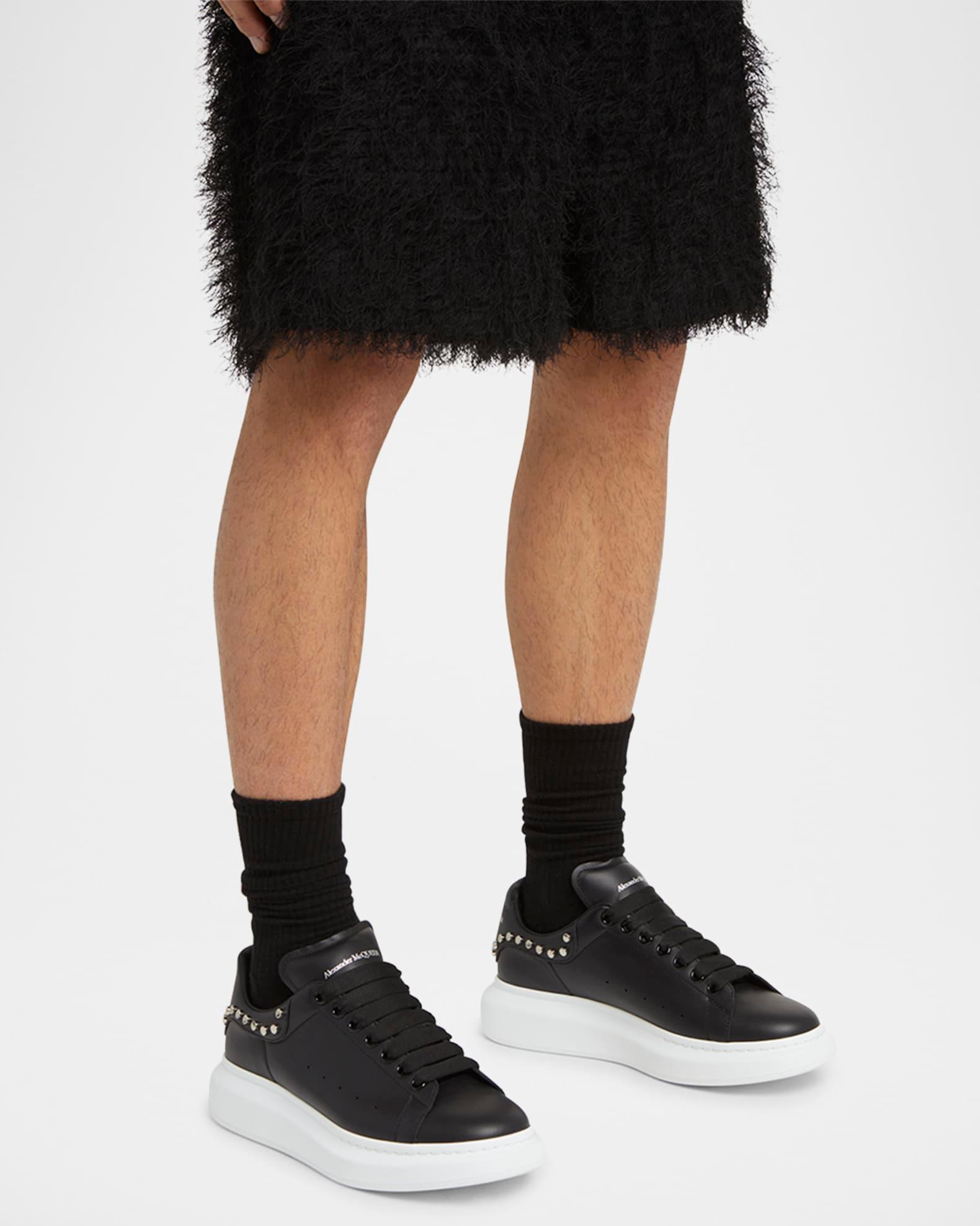 Men's Oversized Studded Leather Low-Top Sneakers Product Image