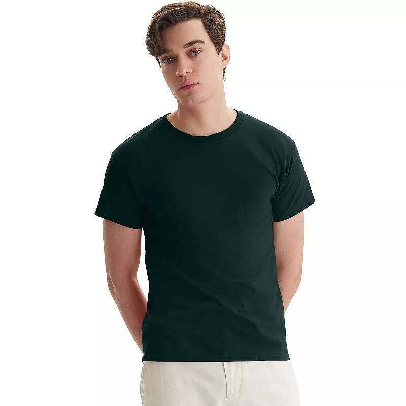 Men's Hanes® Essentials 6-Pack Cotton T-Shirt, Size: Medium, Black Product Image