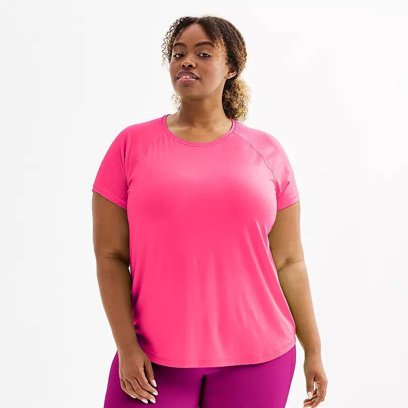 Plus Size Tek Gear Core Raglan Tee, Womens Product Image