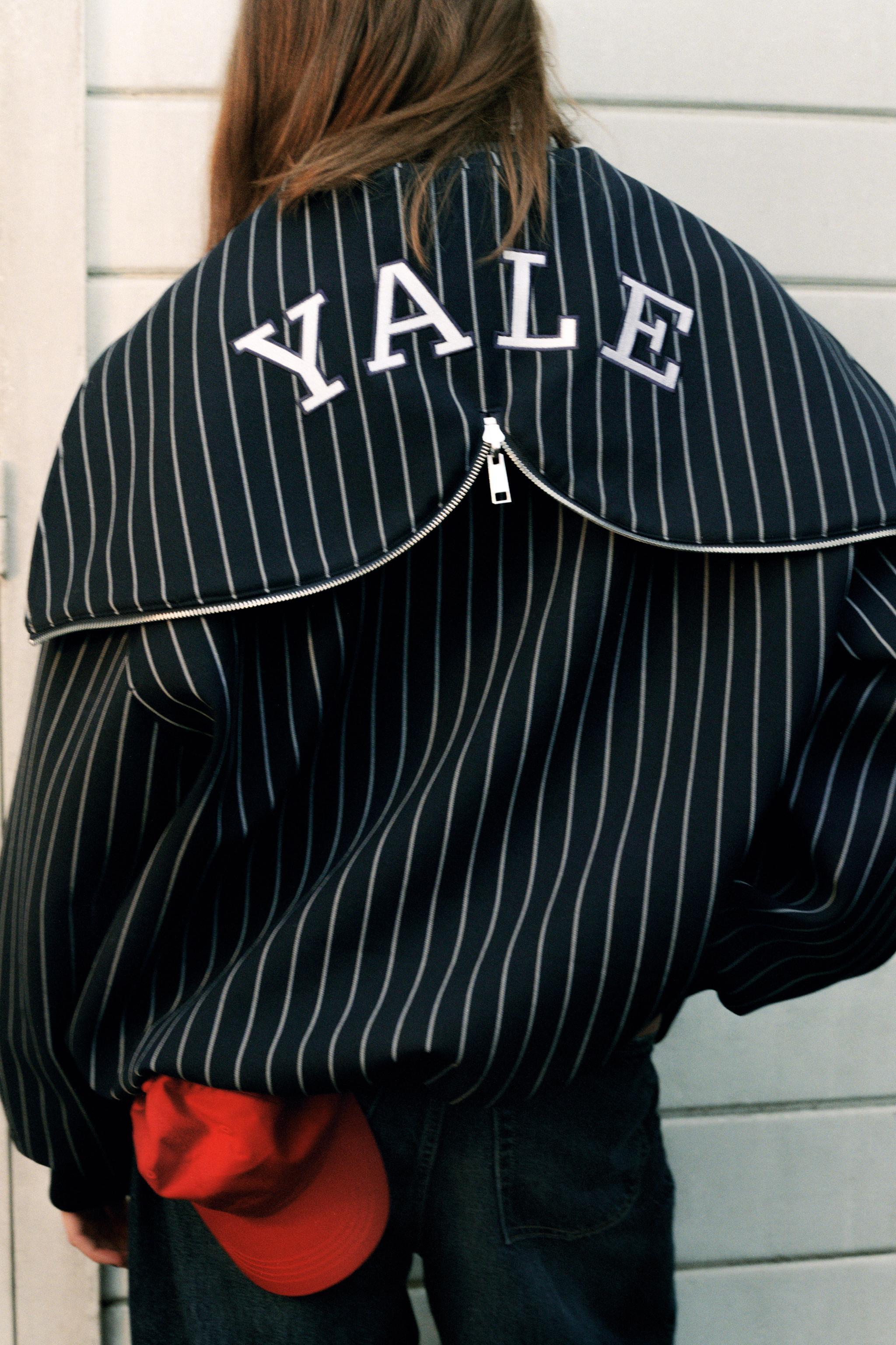 YALE™ STRIPE BOMBER JACKET Product Image