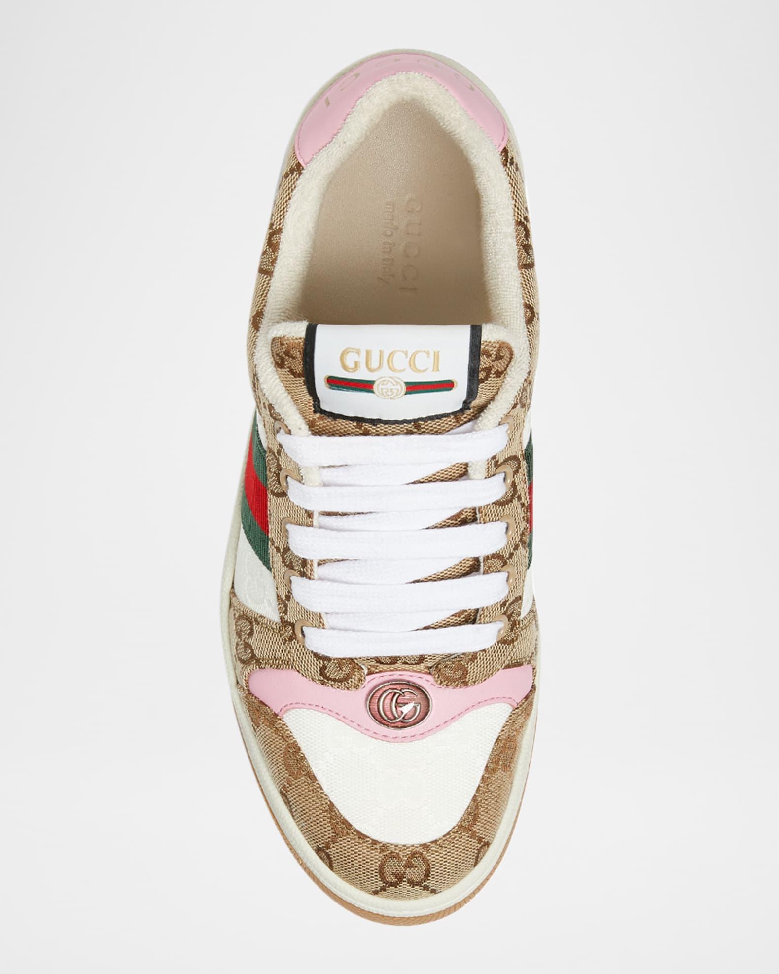 Screener GG Canvas and Leather Sneakers Product Image