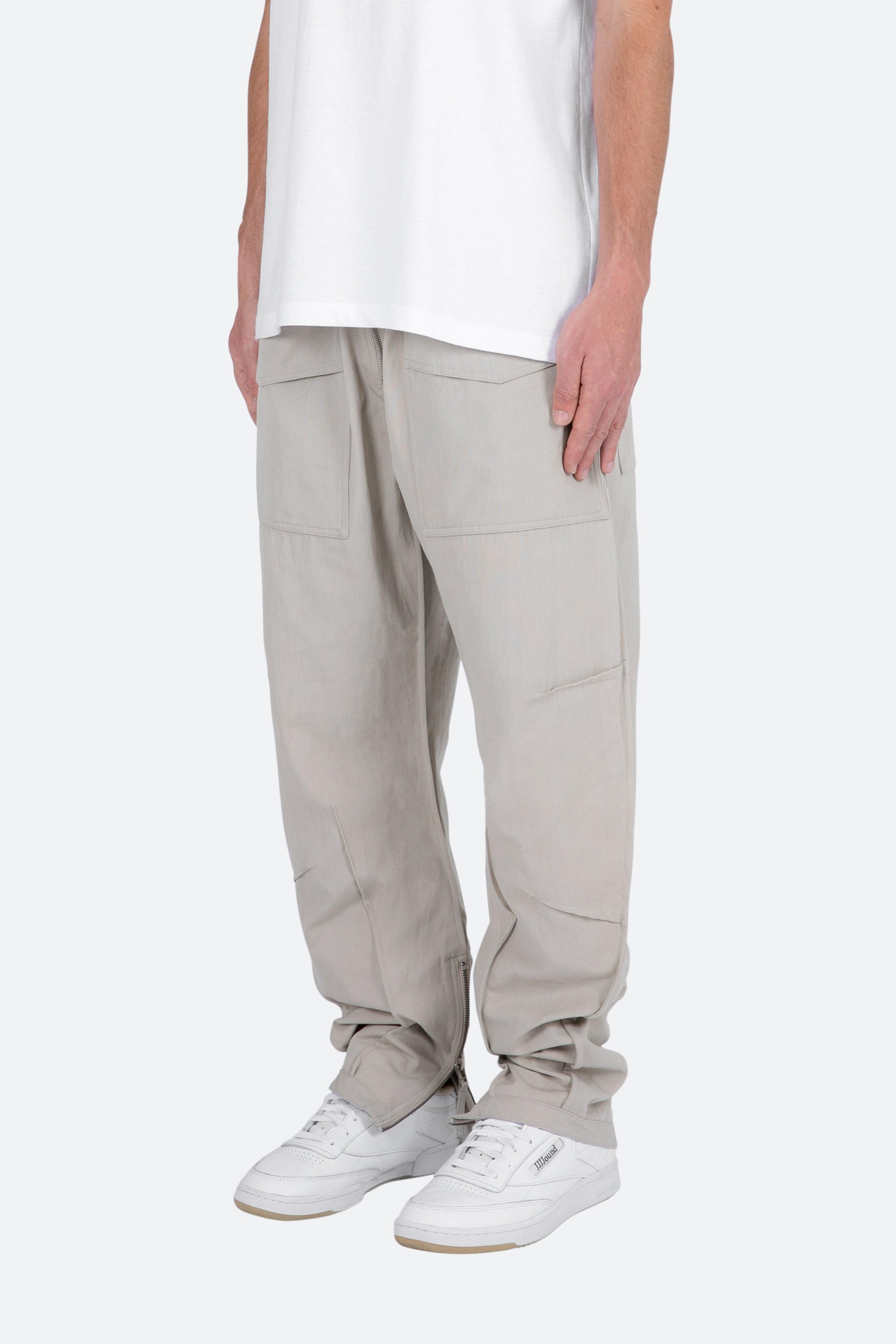 Multi Zip Cargo Pants - Stone Product Image