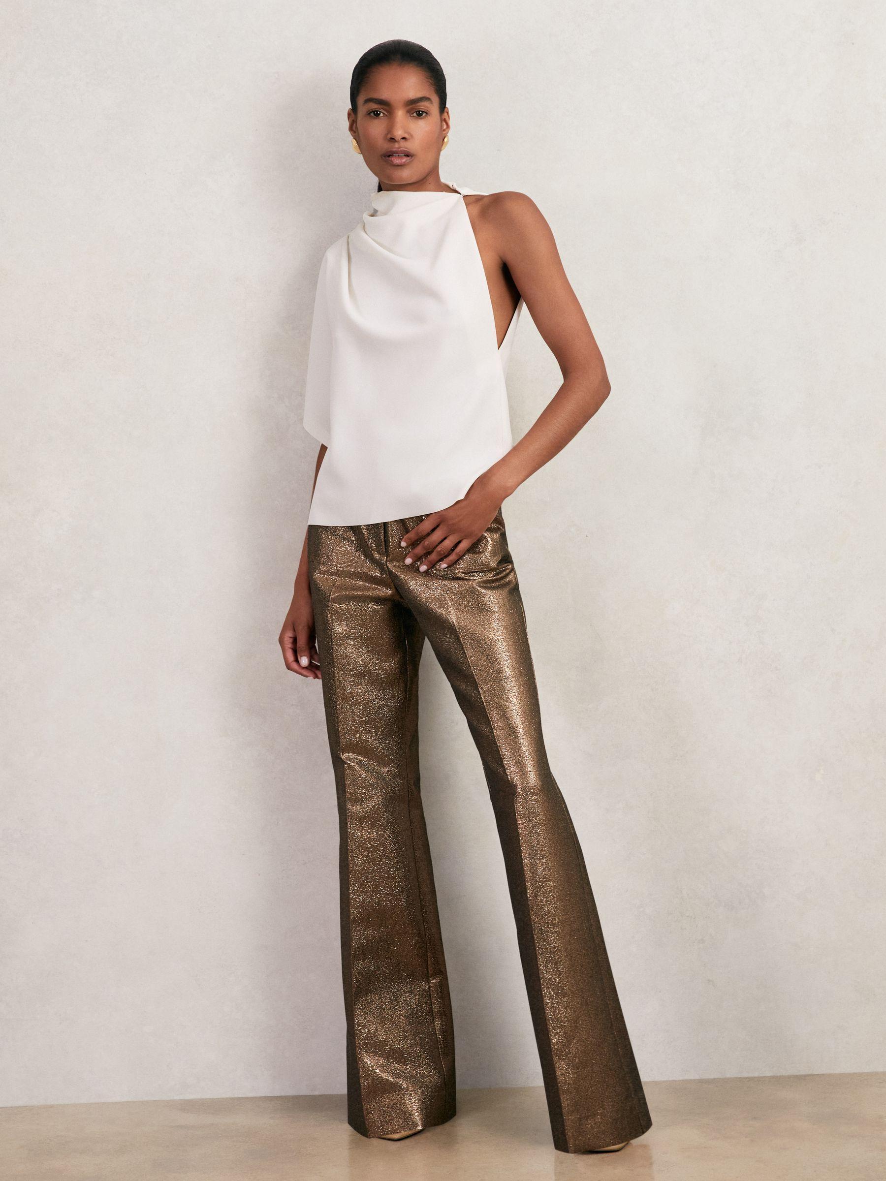 Sheer-Overlay High-Low Shorts in Mink Neutral Product Image