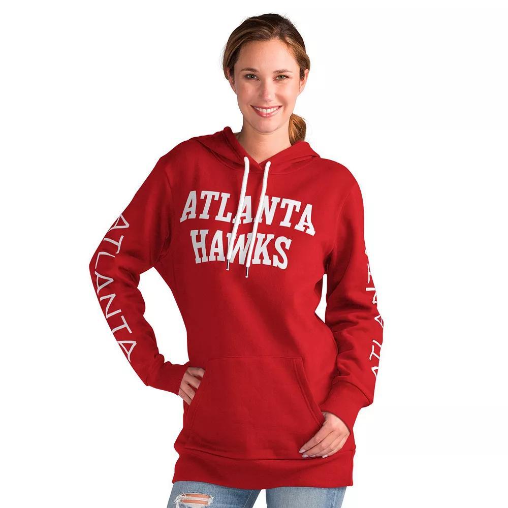Women's G-III 4Her by Carl Banks Red Atlanta Hawks Base Coach Pullover Hoodie,  Product Image