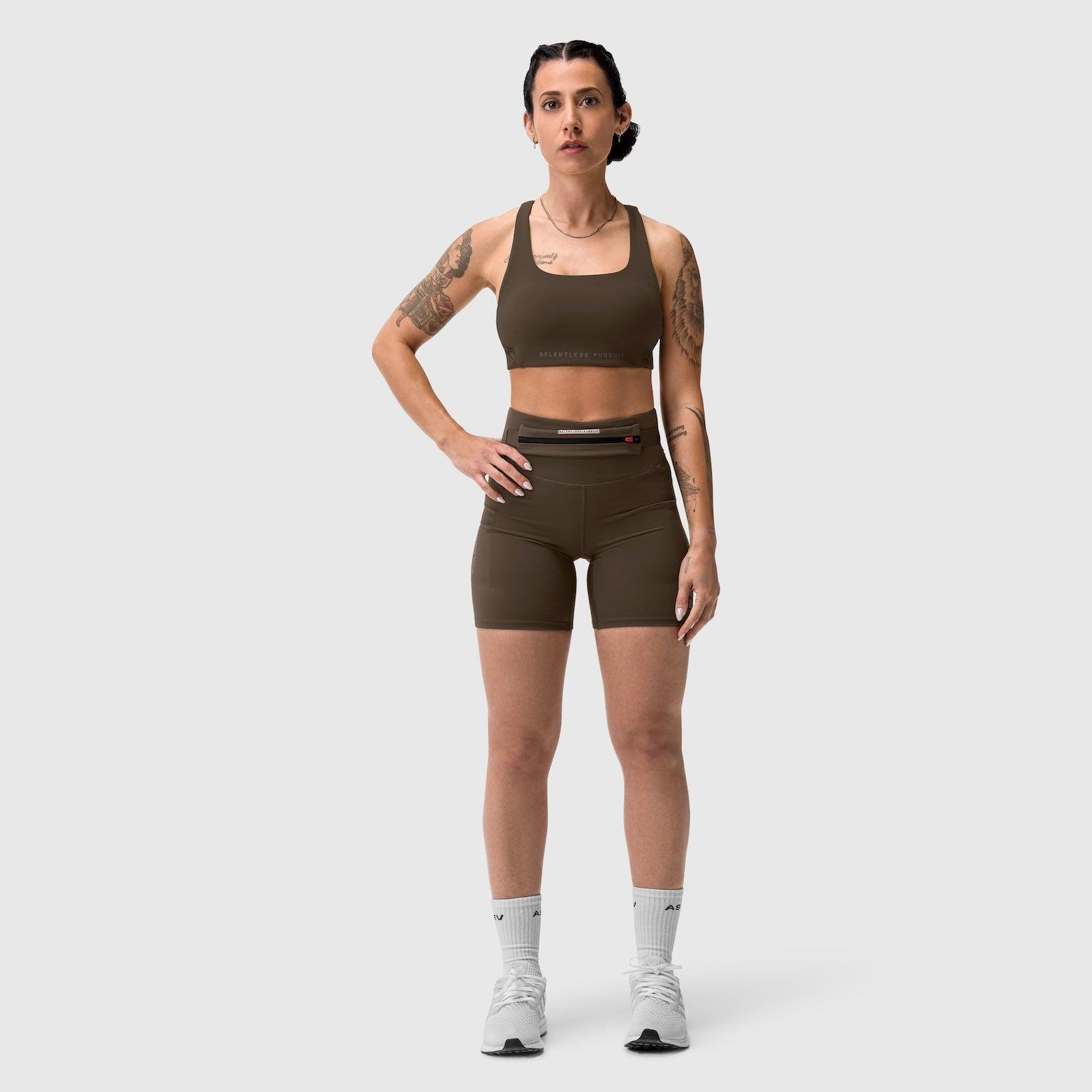 W029. Lycra® 3-in-1 Biker Short - Dark Earth Product Image