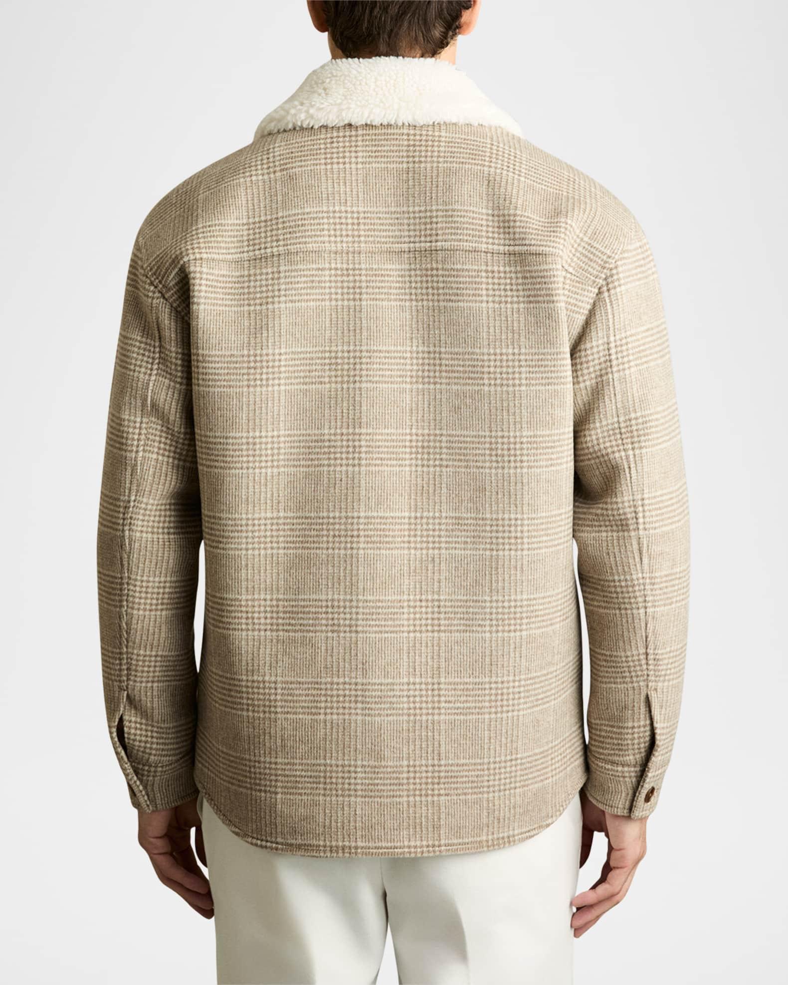 Men's Nix Wool-Blend Borg-Collar Check Overshirt Product Image