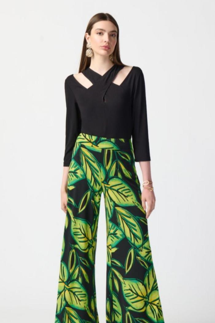 Black Bamboo Jersey Cutout Top Product Image