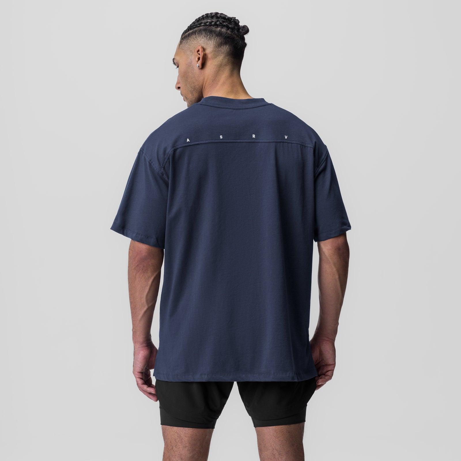 0824. Supima® Oversized Tee - Navy Product Image