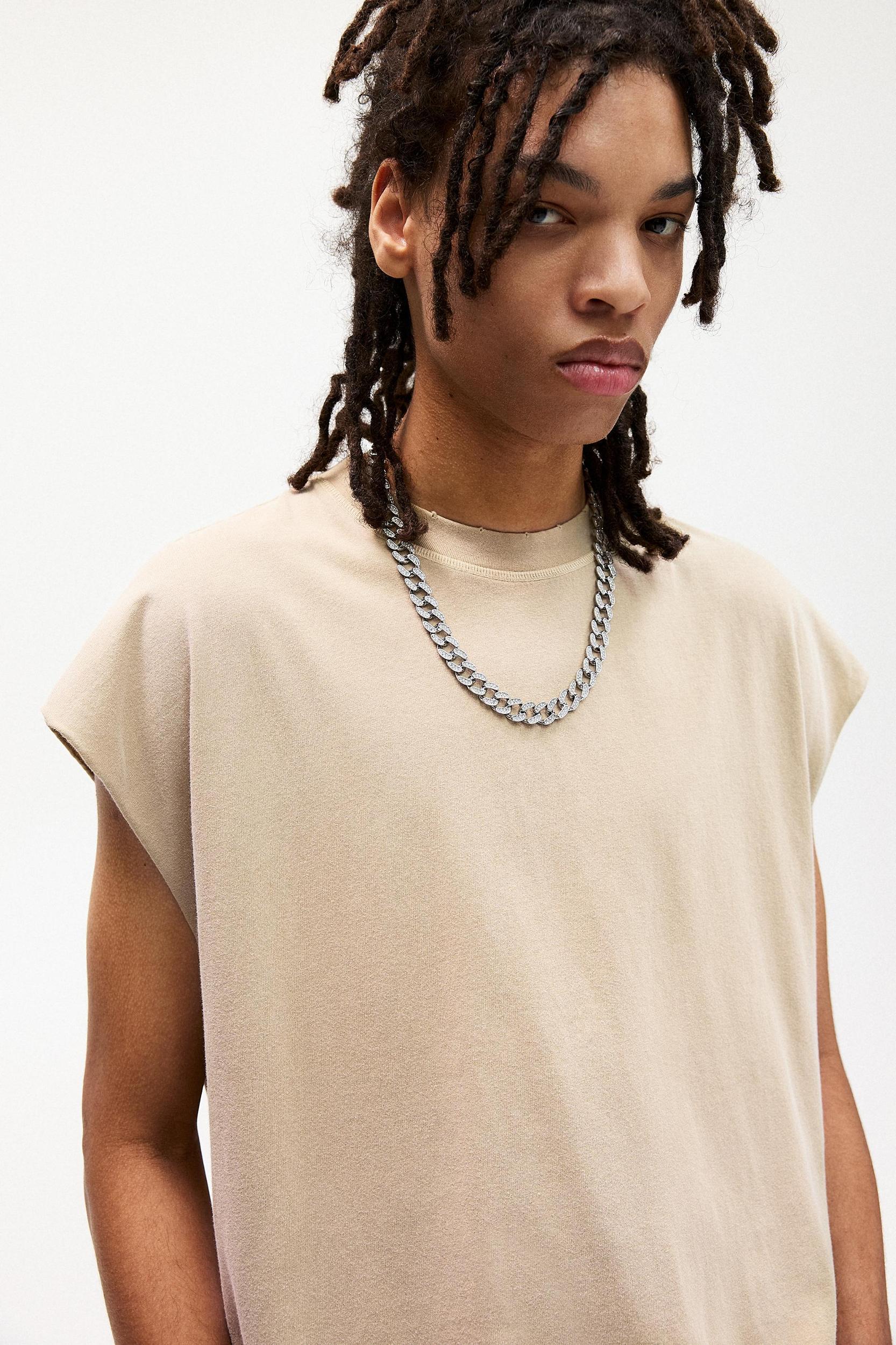 Washed sleeveless T-shirt Product Image