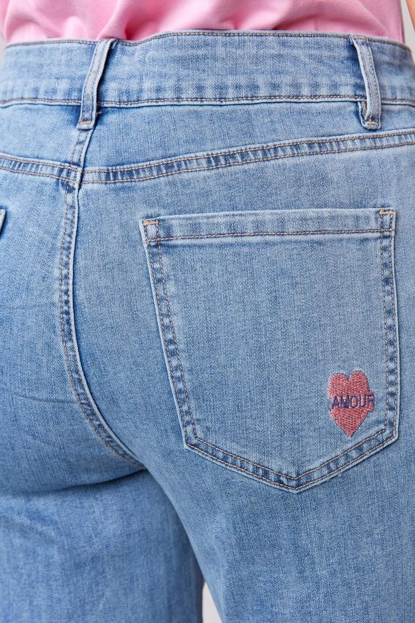 Embroidered Flare Jeans Product Image