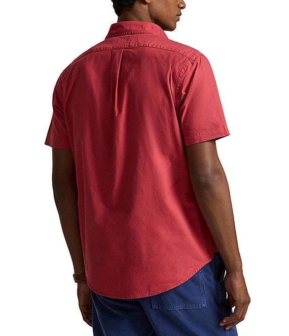 Polo Ralph Lauren Solid Garment-Dye Oxford Short Sleeve Woven Shirt Product Image