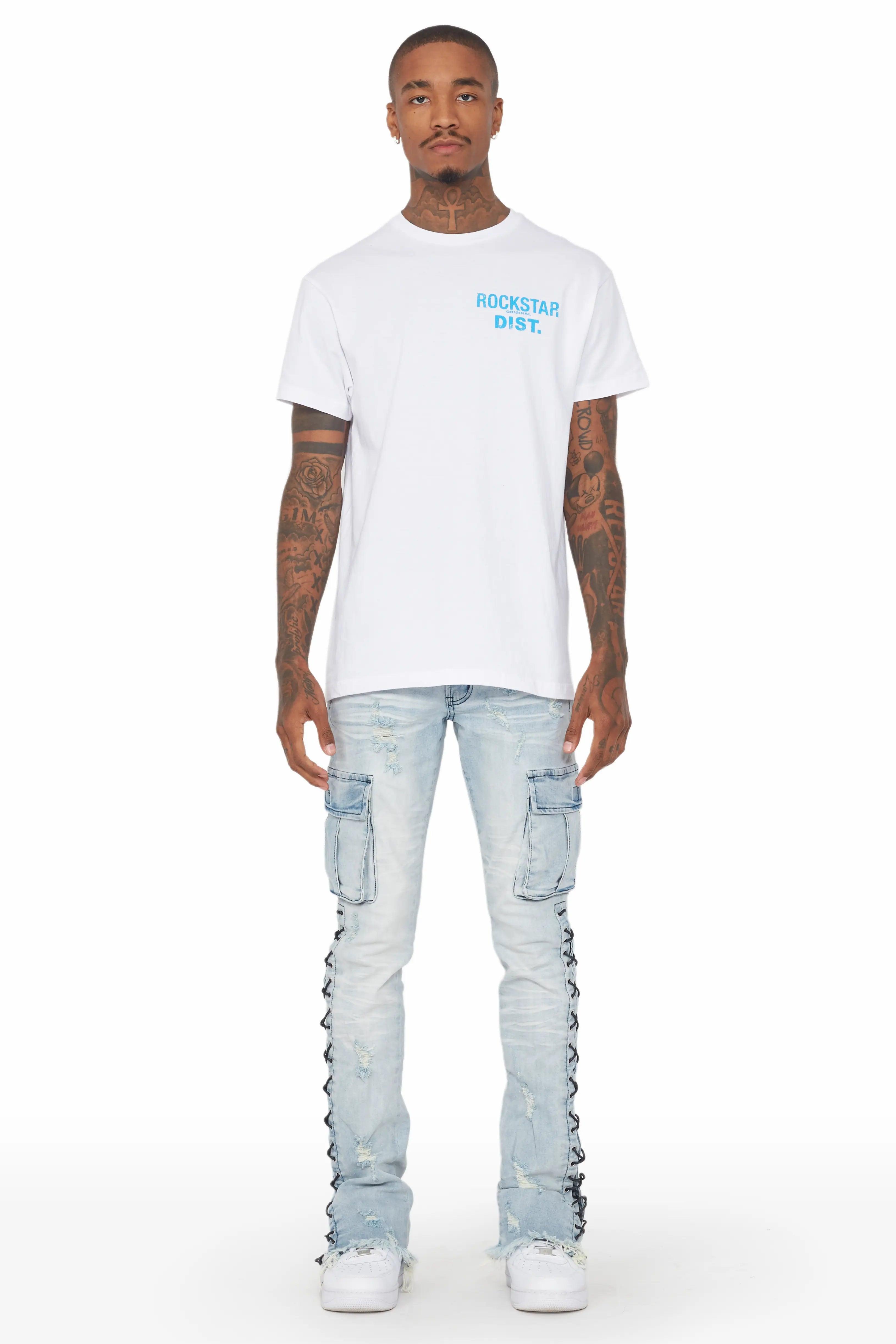 Honor Blue Stacked Flare Jean Male Product Image