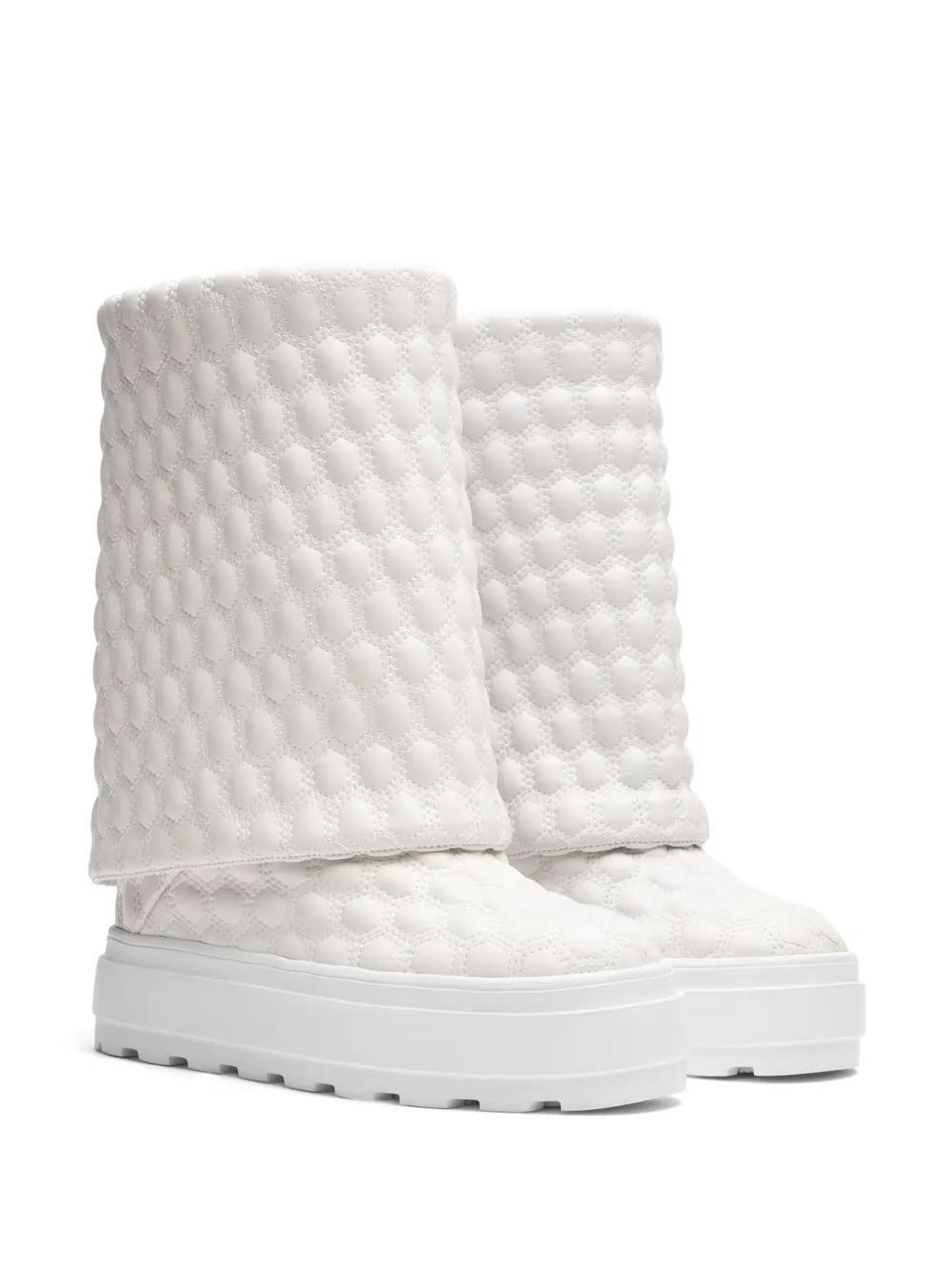 CASADEI 80mm Maison Lab Double Face Boots In White Product Image