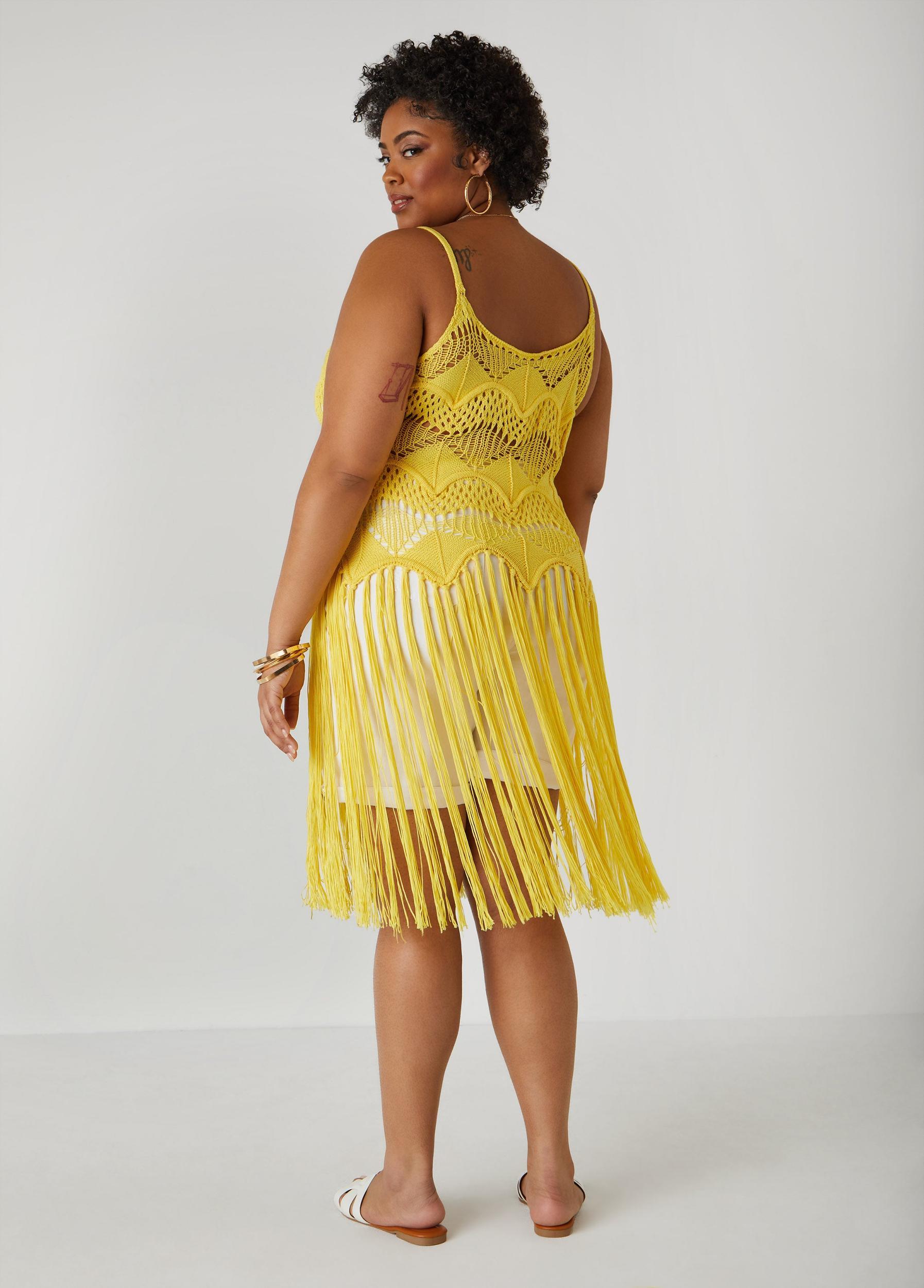 Fringed Crochet Knit Top Product Image