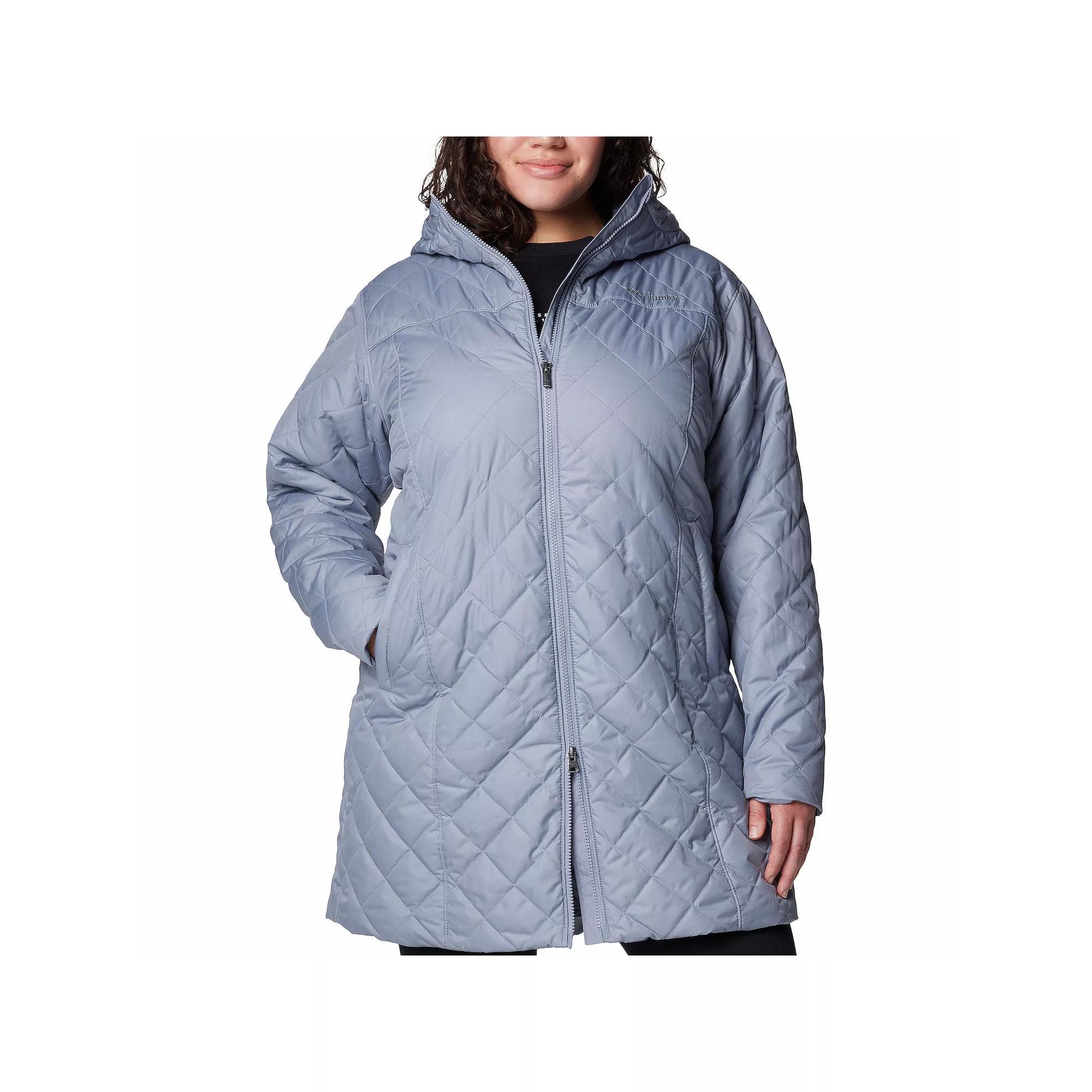 Plus Size Columbia Copper Crest II Long Jacket, Women's, Size: 2XL, Tradewinds Grey Product Image