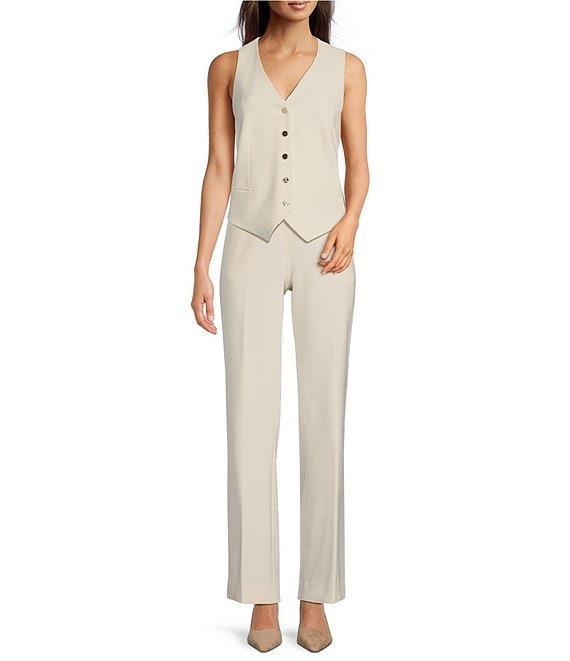 Anne Klein Liberty Stretch Pull On Flat Front Trousers Product Image