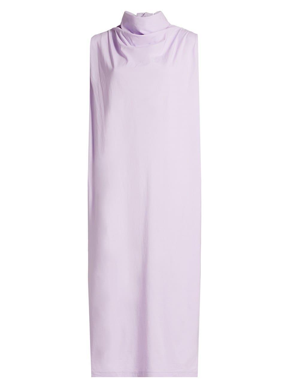 Womens Cotton Jersey Draped Maxi Dress Product Image